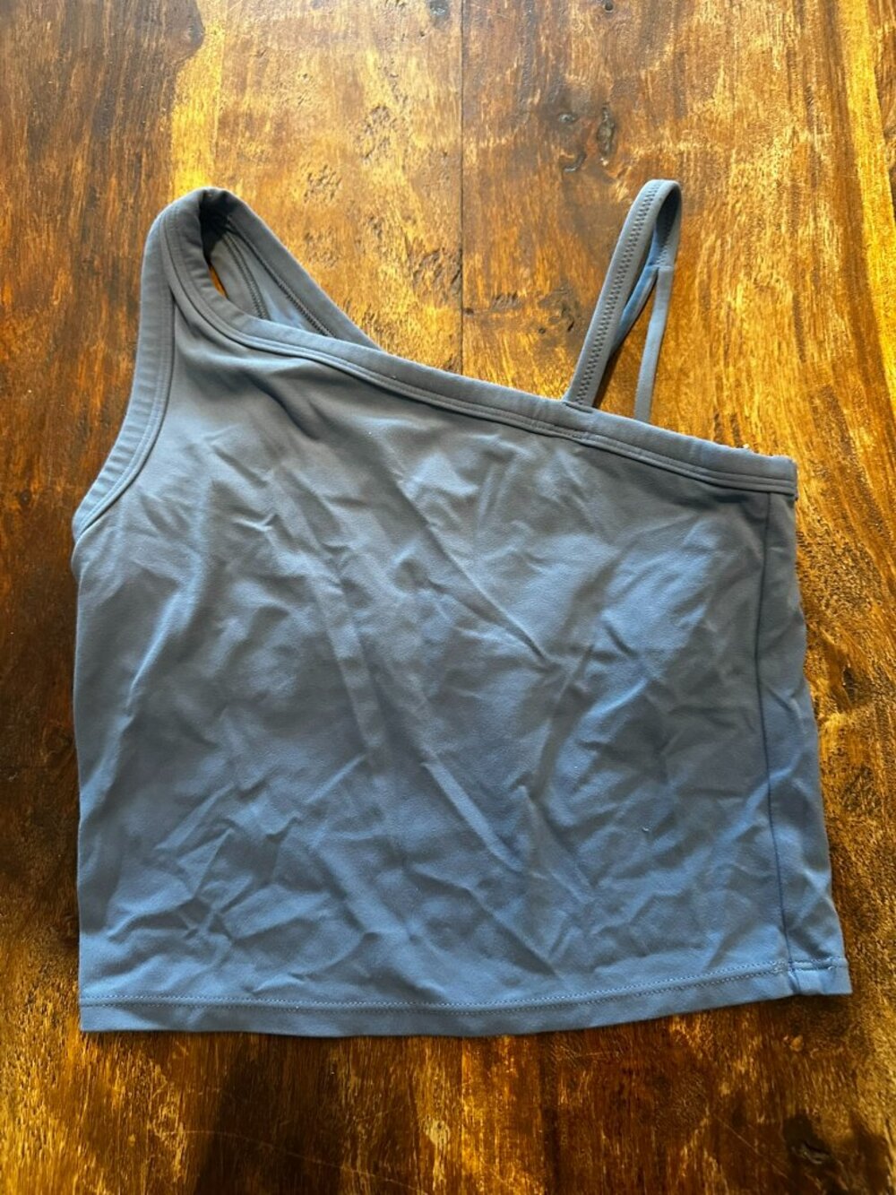 All in Motion - Girls One Shoulder Athletic Tank - Blue Gray - S 6/7